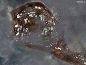 Aftermath of Cyclone Chido in French territory Mayotte