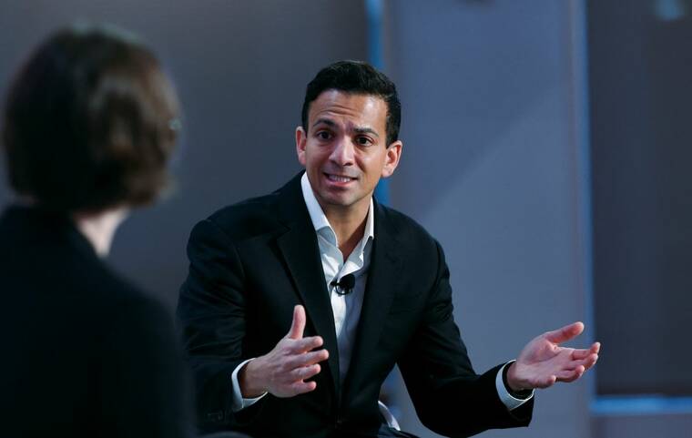 REUTERS/BRENDAN MCDERMID
Vin Gupta, Chief Medical Officer of Amazon Pharmacy, speaks during the Reuters NEXT conference, in New York City, today.