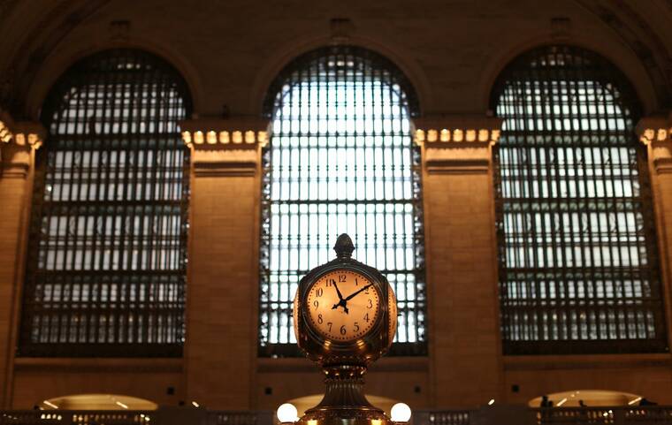 REUTERS/MIKE SEGAR/FILE PHOTO
The Grand Central Terminal Clock is pictured in the Main Concourse inside the Grand Central Terminal train station, in Manhattan, in May 2021. President-elect Donald Trump said today the Republican Party will use its best efforts to end daylight saving time, which he called inconvenient, and very costly to our Nation.
