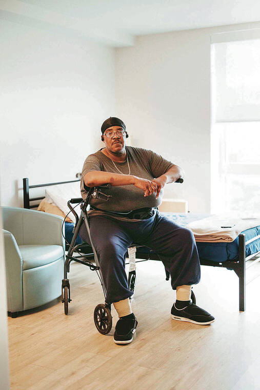NEW YORK TIMES
Locket Strowder, 61, entered the shelter system after a series of health problems.
